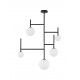 Opal Glass Sandy Black Aluminium LED G9 5x5 Watt 230 Volt IP20 Bulb Excluded D: 73 H: 100 cm Fixed Height 