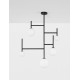 Opal Glass Sandy Black Aluminium LED G9 5x5 Watt 230 Volt IP20 Bulb Excluded D: 73 H: 100 cm Fixed Height 