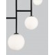 Opal Glass Sandy Black Aluminium LED G9 5x5 Watt 230 Volt IP20 Bulb Excluded D: 73 H: 100 cm Fixed Height 