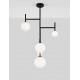 Opal Glass Sandy Black Aluminium LED G9 5x5 Watt 230 Volt IP20 Bulb Excluded D: 73 H: 100 cm Fixed Height 