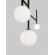 Opal Glass Sandy Black Aluminium LED G9 5x5 Watt 230 Volt IP20 Bulb Excluded D: 73 H: 100 cm Fixed Height 