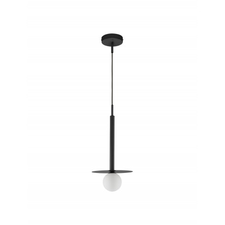 Sandy Black Metal Opal Glass LED G9 1x5 Watt 230 Volt IP20 Bulb Excluded D: 22 H1: 55 H2: 150 cm Adjustable height 