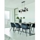 Sandy Black Metal Opal Glass LED G9 8x5 Watt 230 Volt IP20 Bulb Excluded L: 109 W: 41 H1: 57 H2: 135 cm Adjustable height 