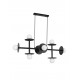 Sandy Black Metal Opal Glass LED G9 8x5 Watt 230 Volt IP20 Bulb Excluded L: 109 W: 41 H1: 57 H2: 135 cm Adjustable height 