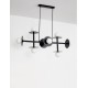 Sandy Black Metal Opal Glass LED G9 8x5 Watt 230 Volt IP20 Bulb Excluded L: 109 W: 41 H1: 57 H2: 135 cm Adjustable height 