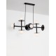 Sandy Black Metal Opal Glass LED G9 8x5 Watt 230 Volt IP20 Bulb Excluded L: 109 W: 41 H1: 57 H2: 135 cm Adjustable height 