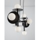 Sandy Black Metal Opal Glass LED G9 8x5 Watt 230 Volt IP20 Bulb Excluded L: 109 W: 41 H1: 57 H2: 135 cm Adjustable height 