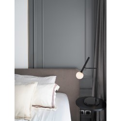 Sandy Black Metal Opal Glass LED G9 1x5 Watt 230 Volt IP20 Class II Bulb Excluded D: 32 H: 68 cm 