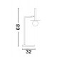Sandy Black Metal Opal Glass LED G9 1x5 Watt 230 Volt IP20 Class II Bulb Excluded D: 32 H: 68 cm 