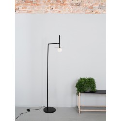 Sandy Black Metal Opal Glass LED G9 1x5 Watt 230 Volt IP20 Class II Bulb Excluded D: 42 H: 165 cm 