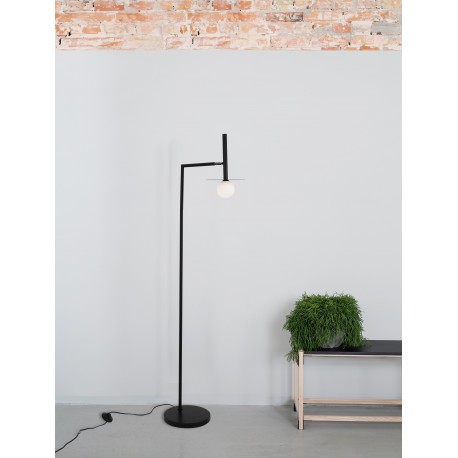 Sandy Black Metal Opal Glass LED G9 1x5 Watt 230 Volt IP20 Class II Bulb Excluded D: 42 H: 165 cm 