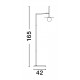 Sandy Black Metal Opal Glass LED G9 1x5 Watt 230 Volt IP20 Class II Bulb Excluded D: 42 H: 165 cm 