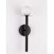 Sandy Black Metal Opal Glass LED G9 1x5 Watt IP20 Bulb Excluded D: 12 W: 14 H: 45 cm 