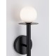 Sandy Black Metal Opal Glass LED G9 1x5 Watt IP20 Bulb Excluded D: 12 W: 14 H: 45 cm 