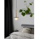 Brass Gold Metal Opal Glass LED G9 1x5 Watt 230 Volt IP20 Bulb Excluded D: 22 H1: 55 H2: 150 cm Adjustable height 