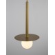 Brass Gold Metal Opal Glass LED G9 1x5 Watt 230 Volt IP20 Bulb Excluded D: 22 H1: 55 H2: 150 cm Adjustable height 