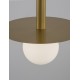 Brass Gold Metal Opal Glass LED G9 1x5 Watt 230 Volt IP20 Bulb Excluded D: 22 H1: 55 H2: 150 cm Adjustable height 