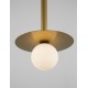 Brass Gold Metal Opal Glass LED G9 1x5 Watt 230 Volt IP20 Bulb Excluded D: 22 H1: 55 H2: 150 cm Adjustable height 
