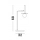 Brass Gold Metal Opal Glass LED G9 1x5 Watt 230 Volt IP20 Class II Bulb Excluded D: 32 H: 68 cm 
