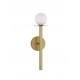 Brass Gold Metal Opal Glass LED G9 1x5 Watt IP20 Bulb Excluded D: 12 W: 14 H: 45 cm 