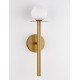 Brass Gold Metal Opal Glass LED G9 1x5 Watt IP20 Bulb Excluded D: 12 W: 14 H: 45 cm 
