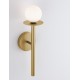 Brass Gold Metal Opal Glass LED G9 1x5 Watt IP20 Bulb Excluded D: 12 W: 14 H: 45 cm 