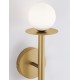 Brass Gold Metal Opal Glass LED G9 1x5 Watt IP20 Bulb Excluded D: 12 W: 14 H: 45 cm 