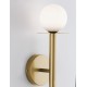 Brass Gold Metal Opal Glass LED G9 1x5 Watt IP20 Bulb Excluded D: 12 W: 14 H: 45 cm 