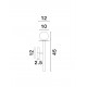 Brass Gold Metal Opal Glass LED G9 1x5 Watt IP20 Bulb Excluded D: 12 W: 14 H: 45 cm 