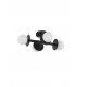 Sandy Black Metal Opal Glass LED G9 4x5 Watt 230 Volt IP20 Bulb Excluded L: 51 W: 37 H: 17 cm 