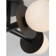 Sandy Black Metal Opal Glass LED G9 4x5 Watt 230 Volt IP20 Bulb Excluded L: 51 W: 37 H: 17 cm 