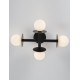 Sandy Black Metal Opal Glass LED G9 4x5 Watt 230 Volt IP20 Bulb Excluded L: 51 W: 37 H: 17 cm 