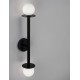Sandy Black Metal Opal Glass LED G9 2x5 Watt IP20 Bulb Excluded D: 12 W: 14 H: 67 cm 
