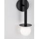 Sandy Black Metal Opal Glass LED G9 2x5 Watt IP20 Bulb Excluded D: 12 W: 14 H: 67 cm 