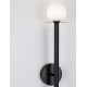 Sandy Black Metal Opal Glass LED G9 2x5 Watt IP20 Bulb Excluded D: 12 W: 14 H: 67 cm 
