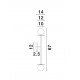 Sandy Black Metal Opal Glass LED G9 2x5 Watt IP20 Bulb Excluded D: 12 W: 14 H: 67 cm 