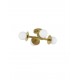 Brass Gold Metal Opal Glass LED G9 4x5 Watt 230 Volt IP20 Bulb Excluded L: 51 W: 37 H: 17 cm 