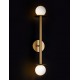 Brass Gold Metal Opal Glass LED G9 2x5 Watt IP20 Bulb Excluded D: 12 W: 14 H: 67 cm 