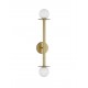 Brass Gold Metal Opal Glass LED G9 2x5 Watt IP20 Bulb Excluded D: 12 W: 14 H: 67 cm 