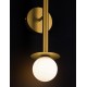 Brass Gold Metal Opal Glass LED G9 2x5 Watt IP20 Bulb Excluded D: 12 W: 14 H: 67 cm 