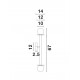 Brass Gold Metal Opal Glass LED G9 2x5 Watt IP20 Bulb Excluded D: 12 W: 14 H: 67 cm 