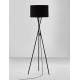 Black Fabric Shade Black Metal LED E27 1x12 Watt 230 Volt IP20 Bulb Excluded Cable Length: 200 cm D: 44 W: 38 H: 145 cm 