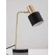 Gold Metal Sandy Black Metal Shade Black Base LED E14 1x5 Watt 230 Volt IP20 Bulb Excluded Cable Length: 155 cm D: 28 H: 43.5 cm
