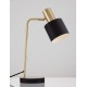 Gold Metal Sandy Black Metal Shade Black Base LED E14 1x5 Watt 230 Volt IP20 Bulb Excluded Cable Length: 155 cm D: 28 H: 43.5 cm