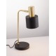 Gold Metal Sandy Black Metal Shade Black Base LED E14 1x5 Watt 230 Volt IP20 Bulb Excluded Cable Length: 155 cm D: 28 H: 43.5 cm