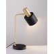 Gold Metal Sandy Black Metal Shade Black Base LED E14 1x5 Watt 230 Volt IP20 Bulb Excluded Cable Length: 155 cm D: 28 H: 43.5 cm