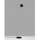 Gold Metal Sandy Black Metal Shade Black Base LED E27 1x12 Watt 230 Volt IP20 Bulb Excluded Cable Length: 180 cm D: 35 H: 153.5 