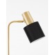 Gold Metal Sandy Black Metal Shade Black Base LED E27 1x12 Watt 230 Volt IP20 Bulb Excluded Cable Length: 180 cm D: 35 H: 153.5 