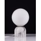 White Marble Opal Glass LED E14 1x5 Watt 230 Volt IP20 Bulb Excluded D: 14.5 H: 24 cm 