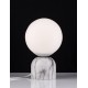 White Marble Opal Glass LED E14 1x5 Watt 230 Volt IP20 Bulb Excluded D: 14.5 H: 24 cm 